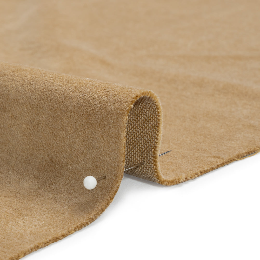 Cotton and Polyester Upholstery Velvet - Camel - Banton Collection Detail