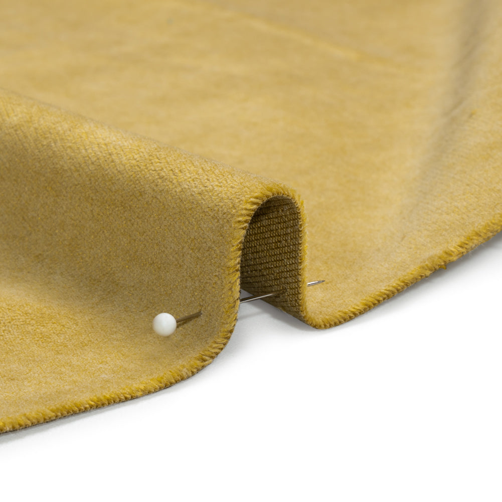 Cotton and Polyester Upholstery Velvet - Citron - Banton Collection Detail
