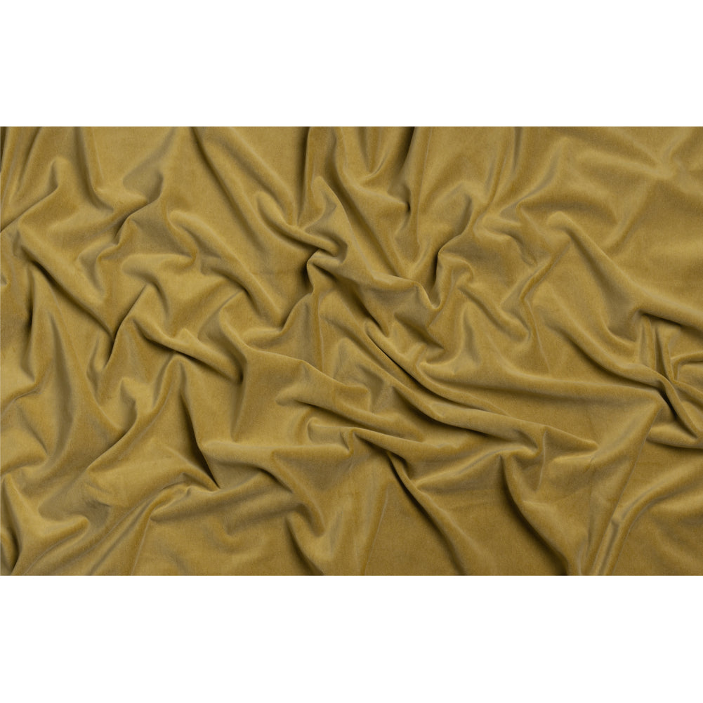Cotton and Polyester Upholstery Velvet - Citron - Banton Collection Full