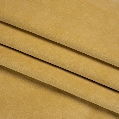 Cotton and Polyester Upholstery Velvet - Lemon - Banton Collection Folded