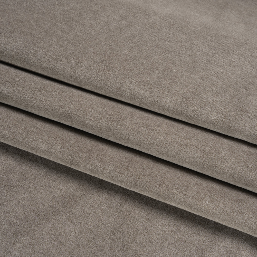 Cotton and Polyester Upholstery Velvet - Metal - Banton Collection Folded