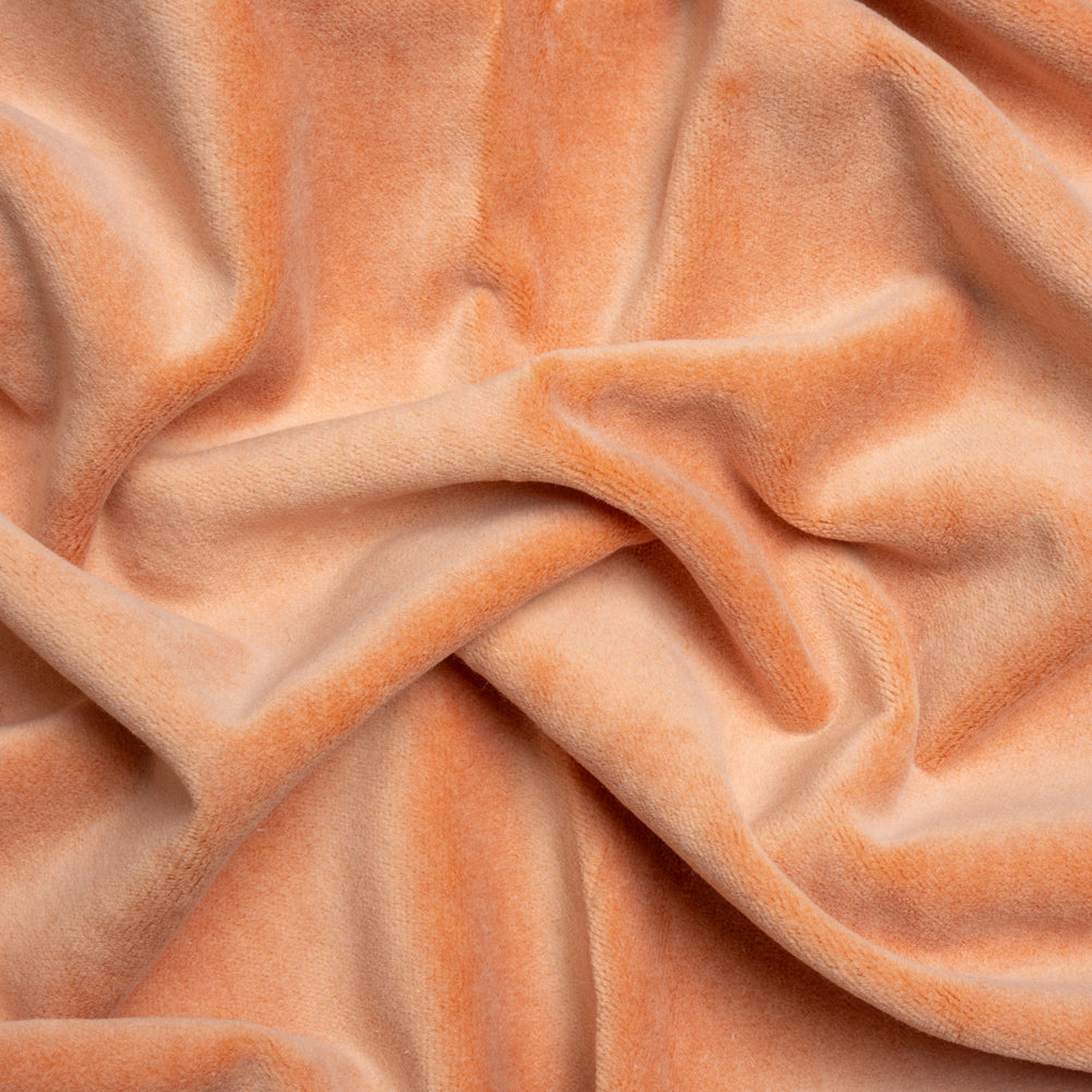 Cotton and Polyester Upholstery Velvet - Orange - Banton Collection