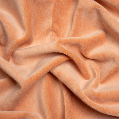 Cotton and Polyester Upholstery Velvet - Orange - Banton Collection