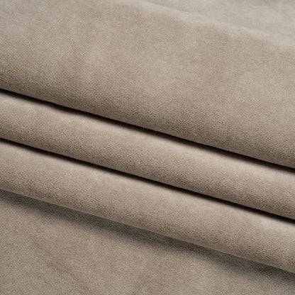 Cotton and Polyester Upholstery Velvet - Otter - Banton Collection Folded