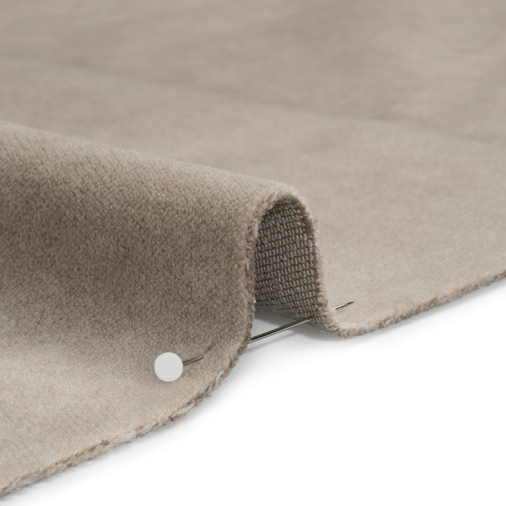Cotton and Polyester Upholstery Velvet - Otter - Banton Collection Detail