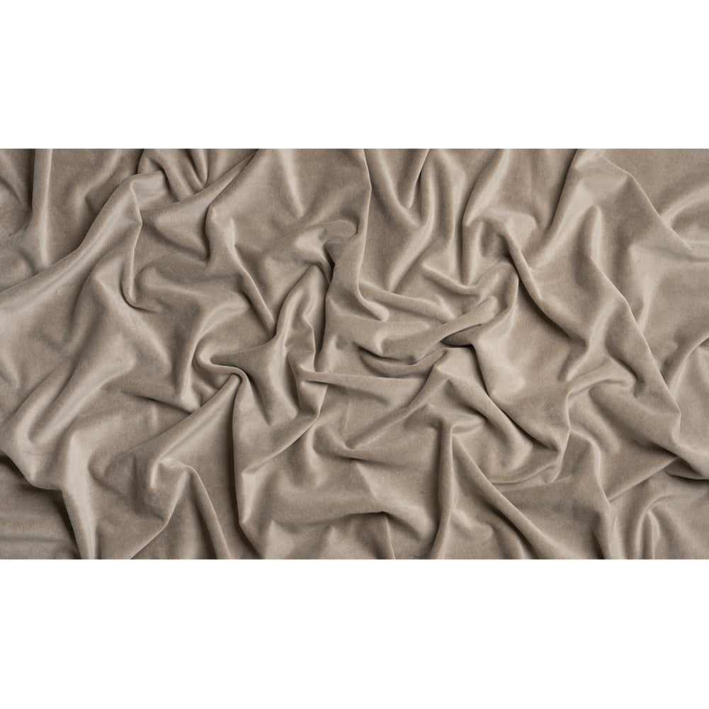 Cotton and Polyester Upholstery Velvet - Otter - Banton Collection Full