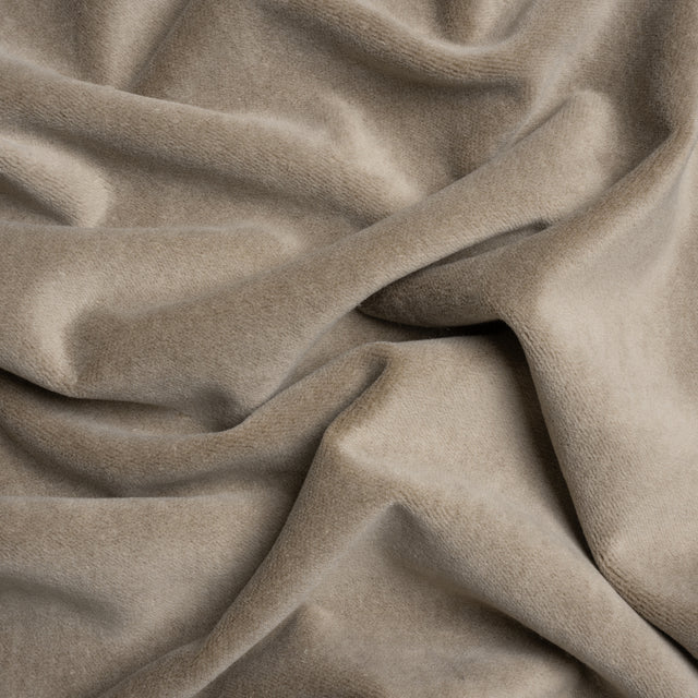 Cotton and Polyester Upholstery Velvet - Otter - Banton Collection