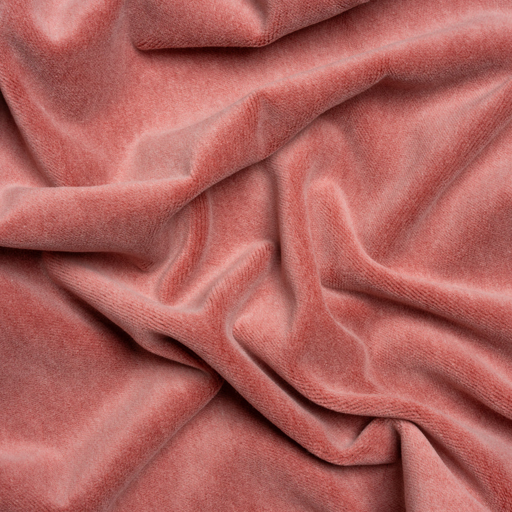 Cotton and Polyester Upholstery Velvet - Raspberry - Banton Collection