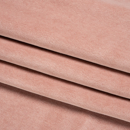 Cotton and Polyester Upholstery Velvet - Rose - Banton Collection Folded
