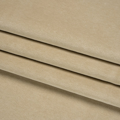 Cotton and Polyester Upholstery Velvet - Sand - Banton Collection Folded