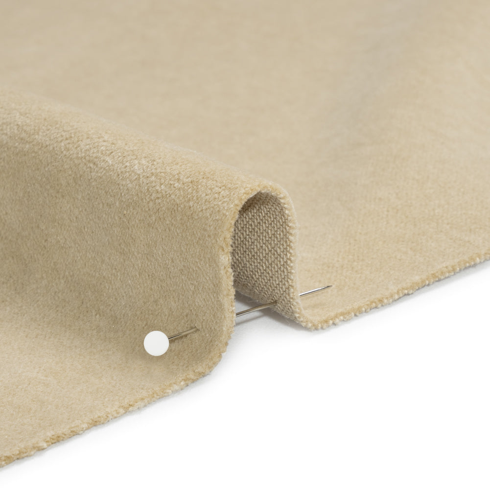 Cotton and Polyester Upholstery Velvet - Sand - Banton Collection Detail