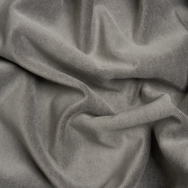 Cotton and Polyester Upholstery Velvet - Silver - Banton Collection