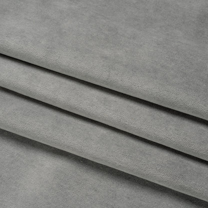 Cotton and Polyester Upholstery Velvet - Slate - Banton Collection Folded