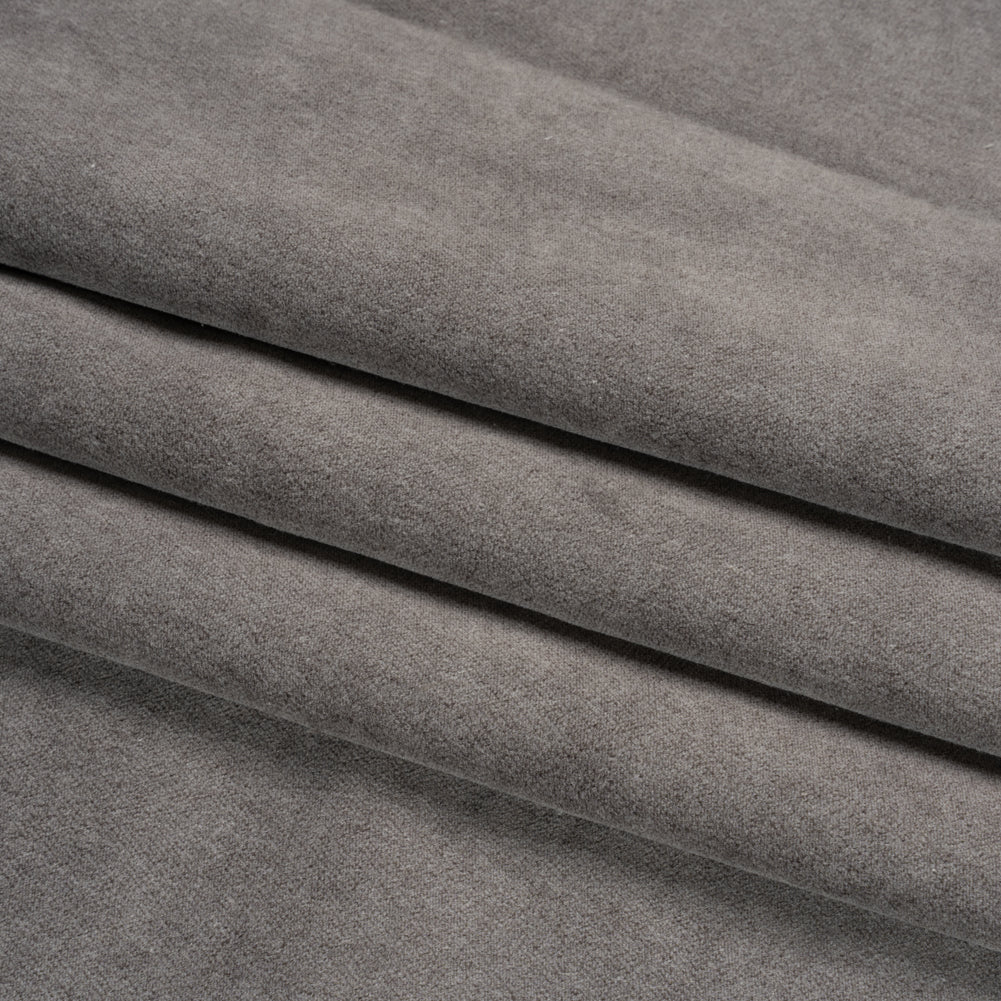 Cotton and Polyester Upholstery Velvet - Steel - Banton Collection Folded