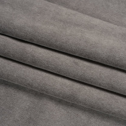 Cotton and Polyester Upholstery Velvet - Steel - Banton Collection Folded