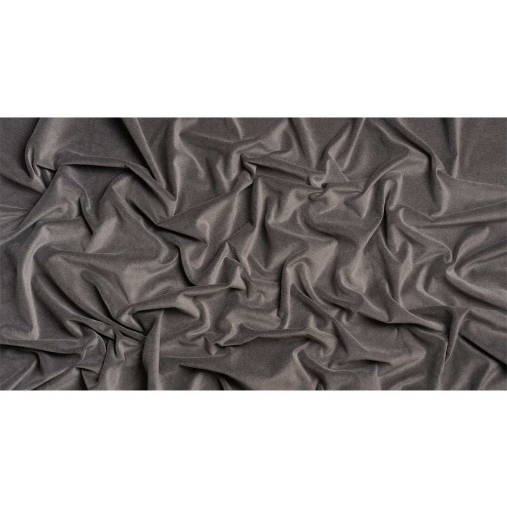 Cotton and Polyester Upholstery Velvet - Steel - Banton Collection Full