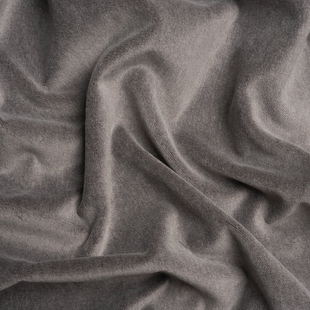 Cotton and Polyester Upholstery Velvet - Steel - Banton Collection