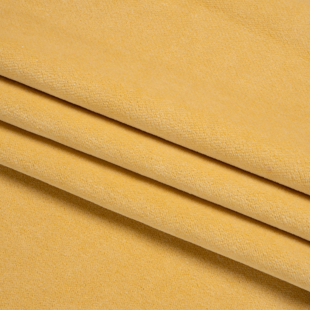 Cotton and Polyester Upholstery Velvet - Sunshine - Banton Collection Folded