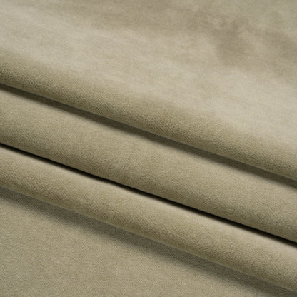 Cotton and Polyester Upholstery Velvet - Taupe - Banton Collection Folded