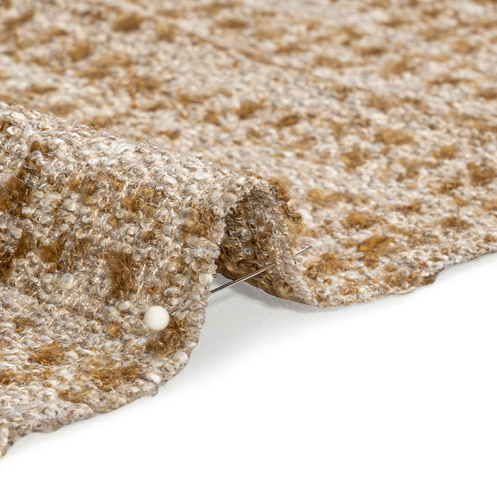 Tweedy Upholstery Boucle - Khaki - Torlea Collection Detail