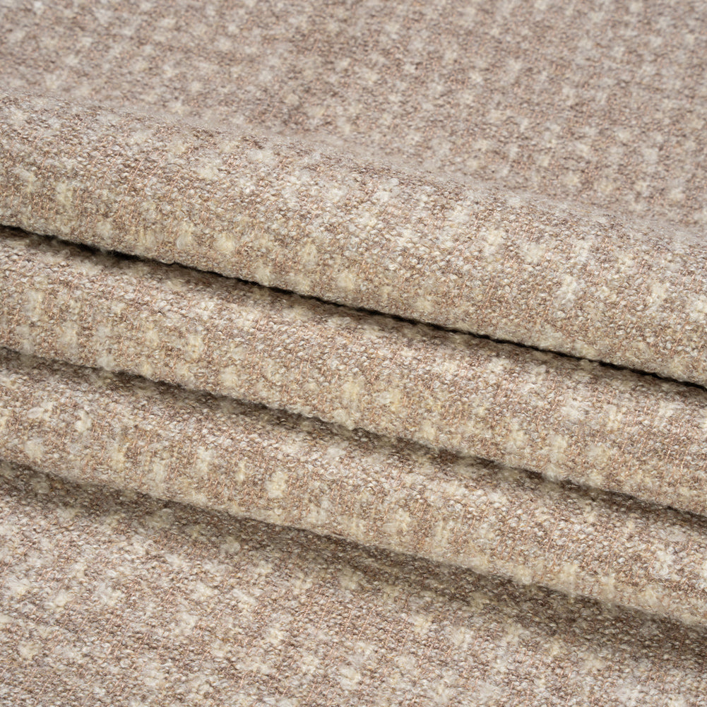 Tweedy Upholstery Boucle - Linen - Torlea Collection Folded