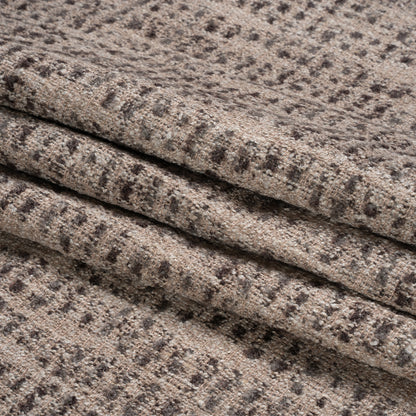 Tweedy Upholstery Boucle - Mocha - Torlea Collection Folded