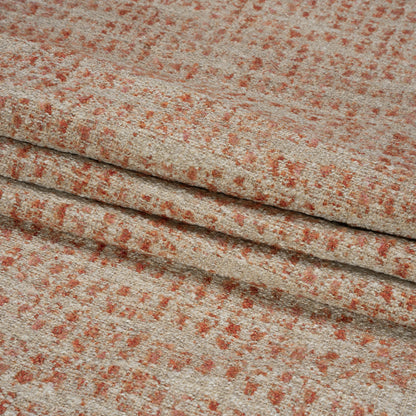 Tweedy Upholstery Boucle - Ruby - Torlea Collection Folded