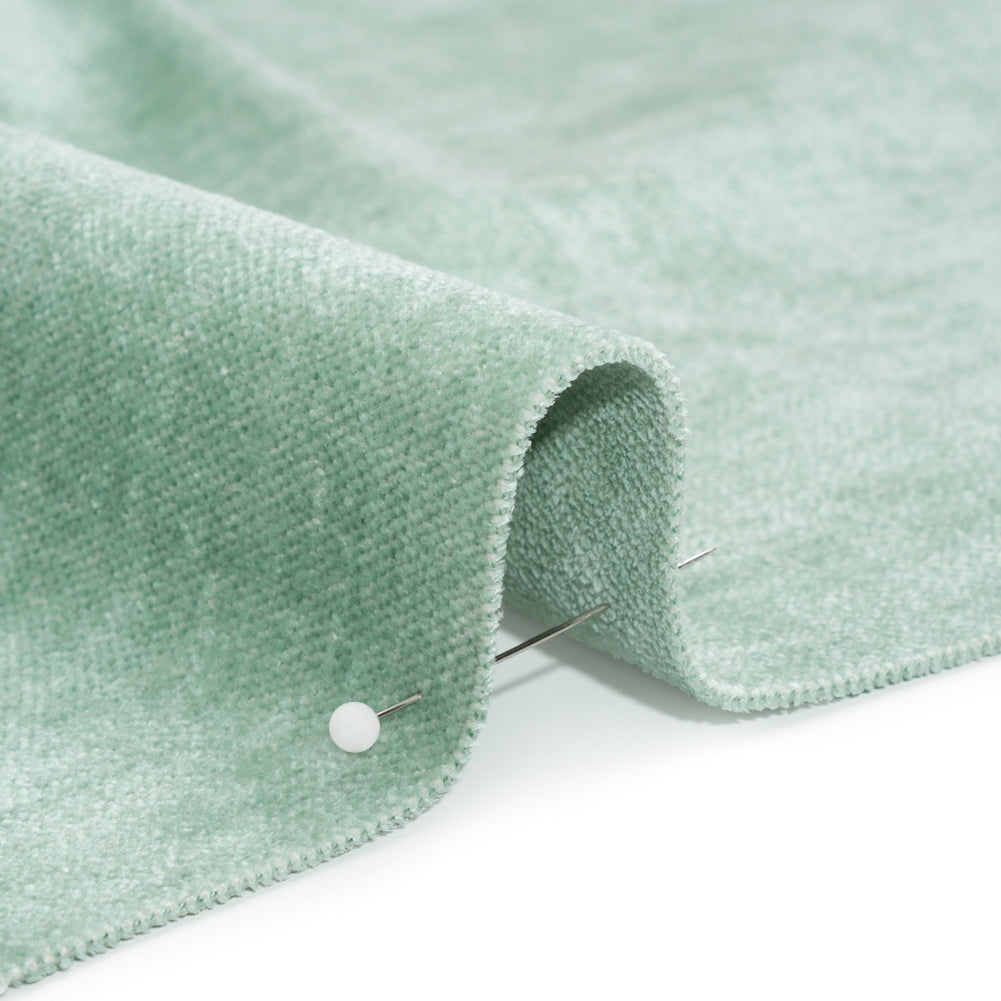 Upholstery Chenille with Latex Backing - Aqua - Tonnet Collection Detail
