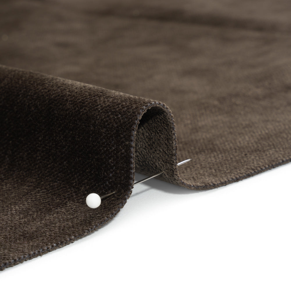 Upholstery Chenille with Latex Backing - Black Walnut - Tonnet Collection Detail