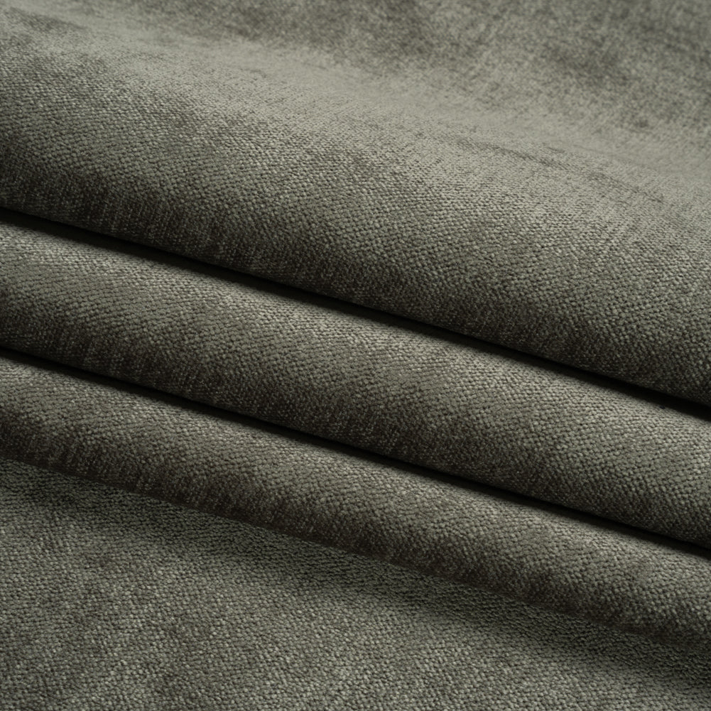 Upholstery Chenille with Latex Backing - Blue Steel - Tonnet Collection Folded