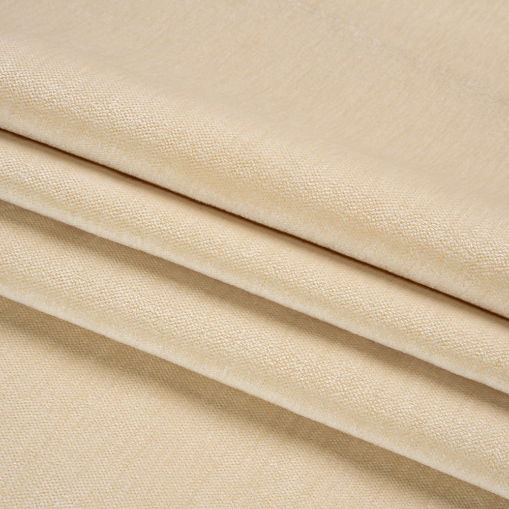 Upholstery Chenille with Latex Backing - Bone - Tonnet Collection Folded
