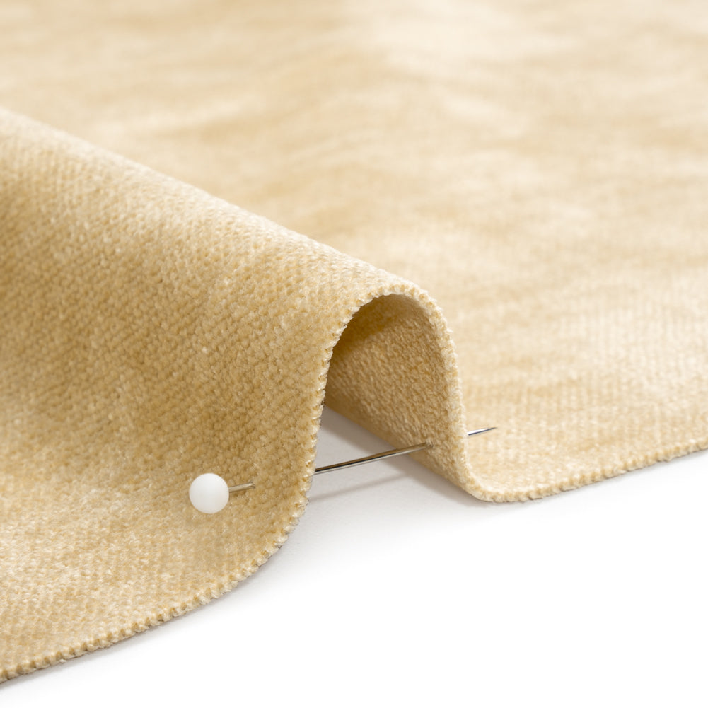 Upholstery Chenille with Latex Backing - Buttercream - Tonnet Collection Detail