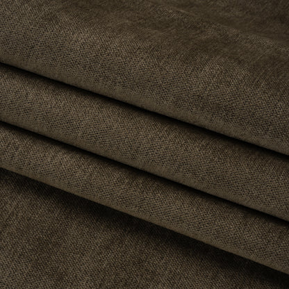 Upholstery Chenille with Latex Backing - Char - Tonnet Collection Folded