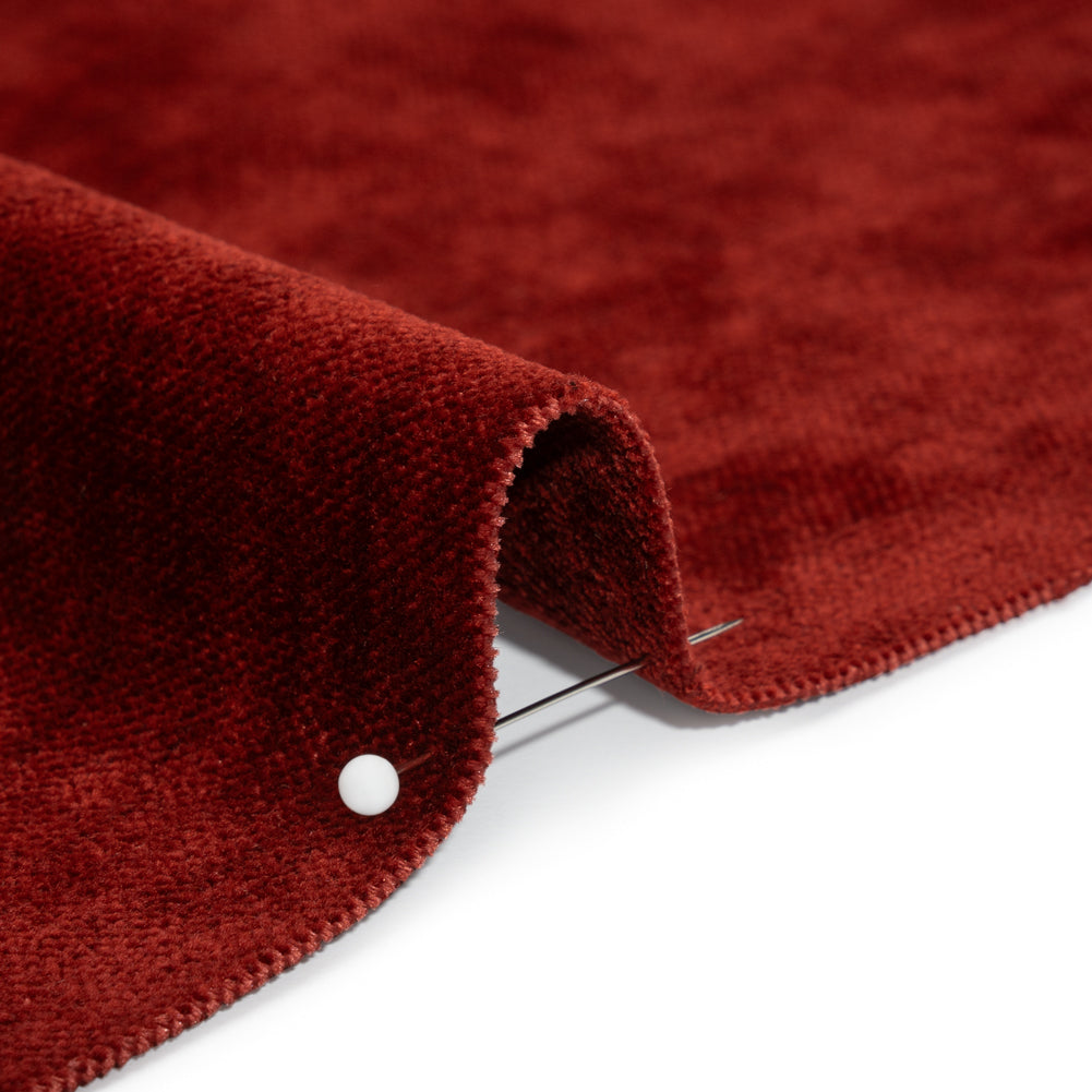Upholstery Chenille with Latex Backing - Chili Pepper - Tonnet Collection Detail