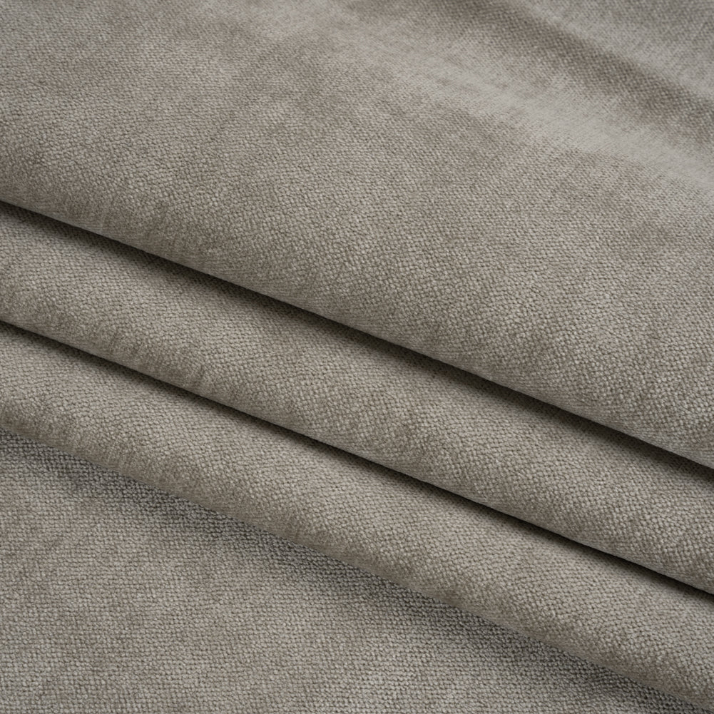 Upholstery Chenille with Latex Backing - Chrome - Tonnet Collection Folded