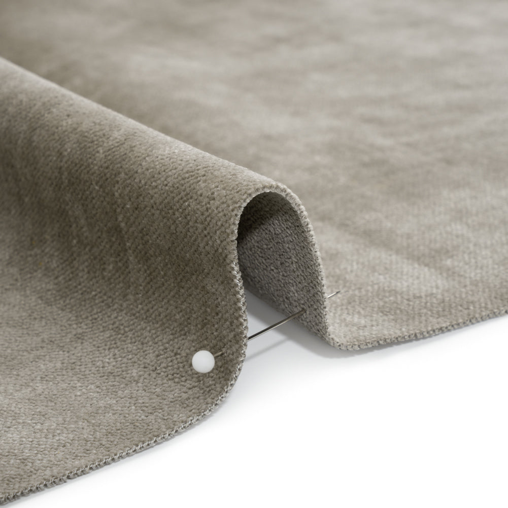 Upholstery Chenille with Latex Backing - Chrome - Tonnet Collection Detail