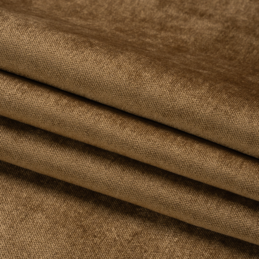 Upholstery Chenille with Latex Backing - Cocoa - Tonnet Collection Folded