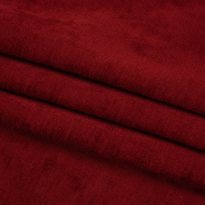 Upholstery Chenille with Latex Backing - Fire Engine - Tonnet Collection Folded