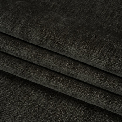 Upholstery Chenille with Latex Backing - Gunmetal - Tonnet Collection Folded