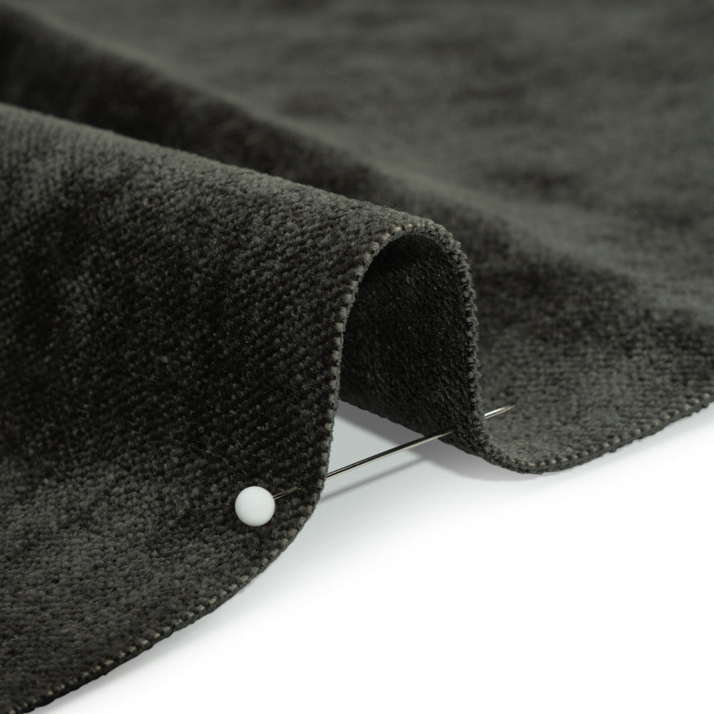 Upholstery Chenille with Latex Backing - Gunmetal - Tonnet Collection Detail