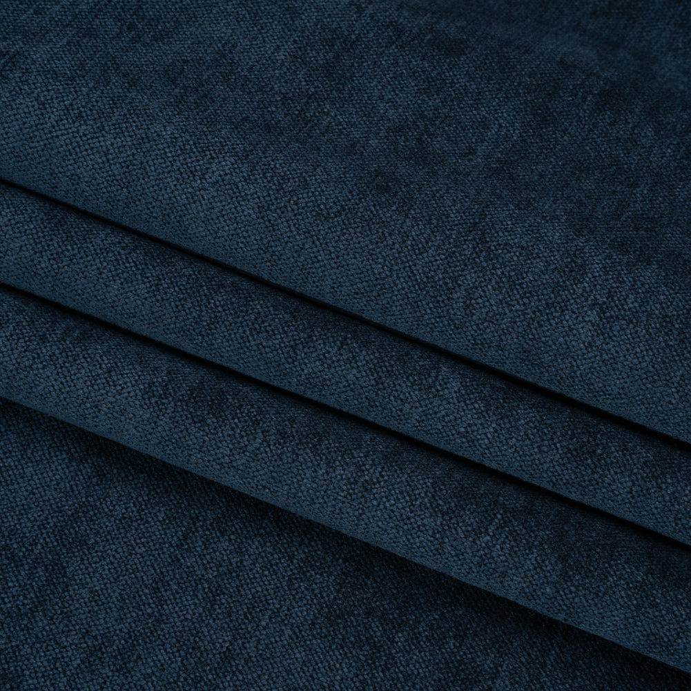 Upholstery Chenille with Latex Backing - Indigo - Tonnet Collection Folded