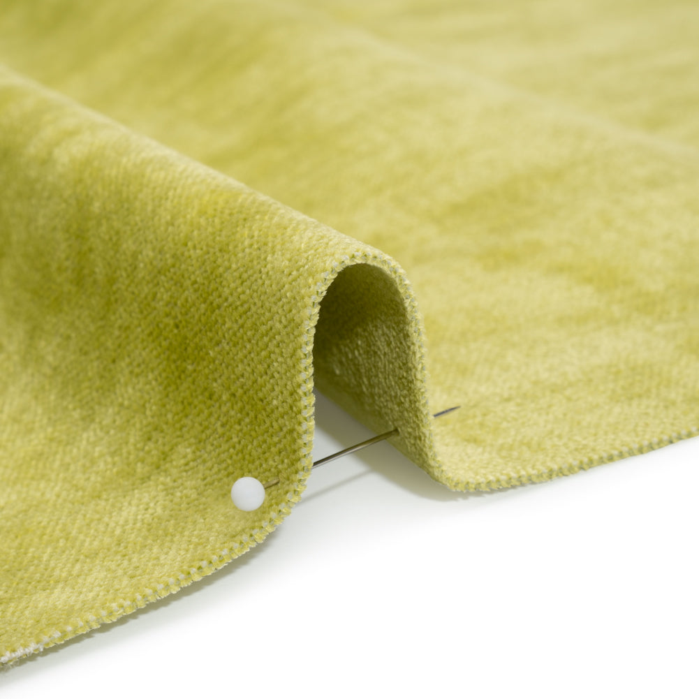 Upholstery Chenille with Latex Backing - Lime - Tonnet Collection Detail