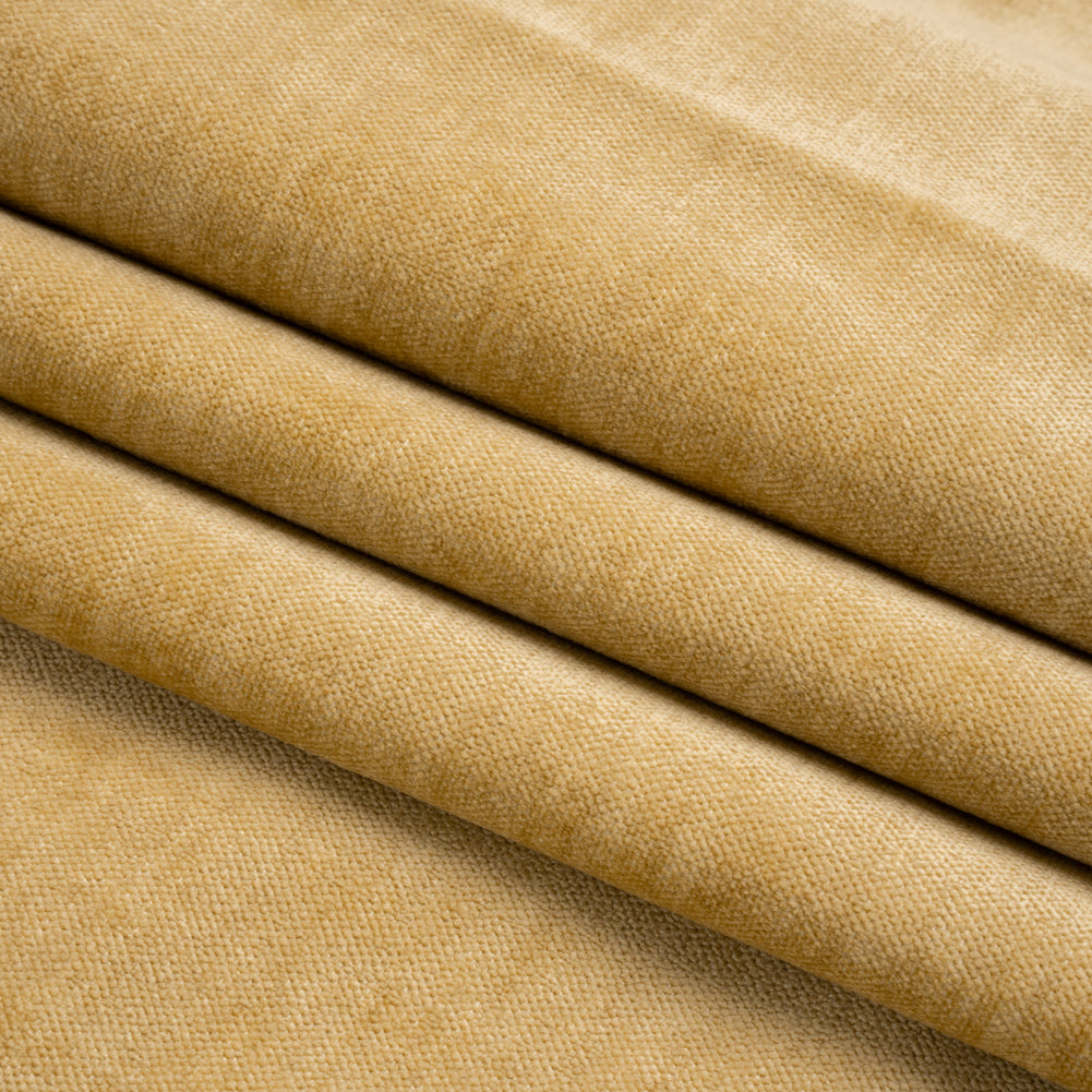 Upholstery Chenille with Latex Backing - Maize - Tonnet Collection Folded