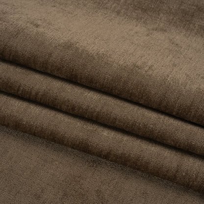 Upholstery Chenille with Latex Backing - Mocha - Tonnet Collection Folded