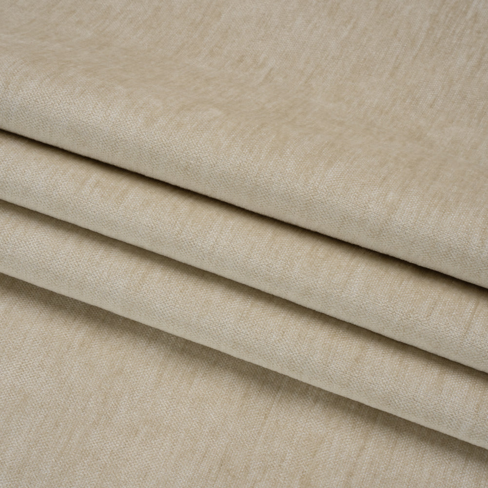 Upholstery Chenille with Latex Backing - Pearl - Tonnet Collection Folded