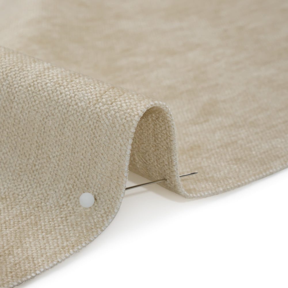Upholstery Chenille with Latex Backing - Pearl - Tonnet Collection Detail
