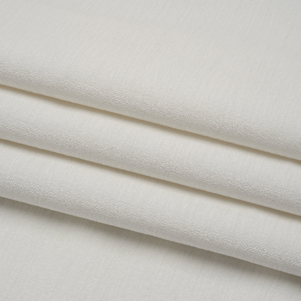 Upholstery Chenille with Latex Backing - Snow - Tonnet Collection Folded