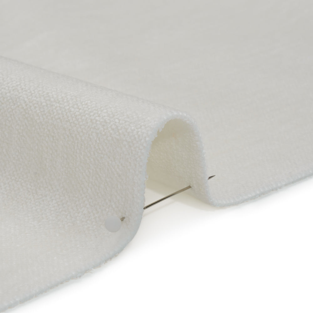 Upholstery Chenille with Latex Backing - Snow - Tonnet Collection Detail