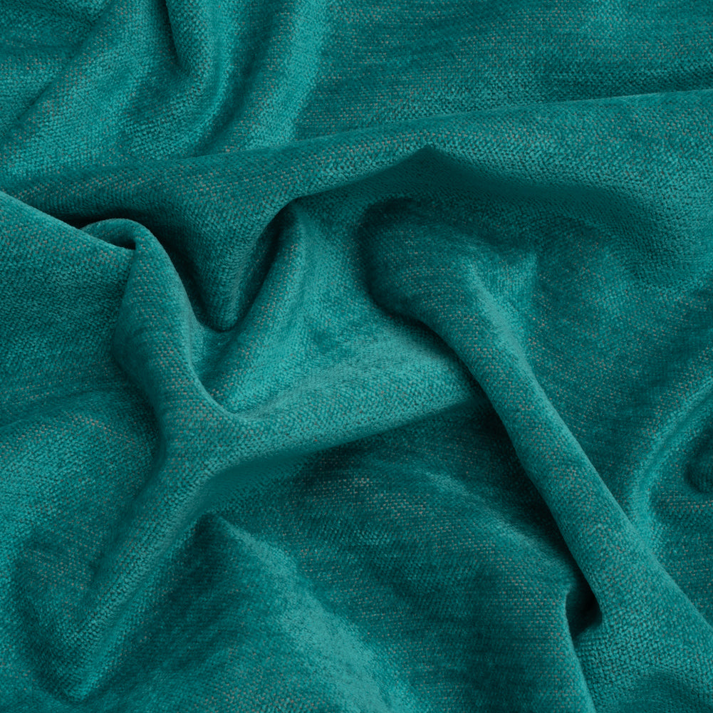Upholstery Chenille with Latex Backing - Turquoise - Tonnet Collection