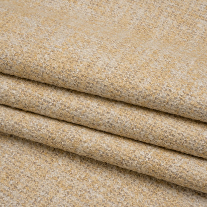 Tweed Upholstery Boucle with Latex Backing - Buttercream - Algrove Collection Folded